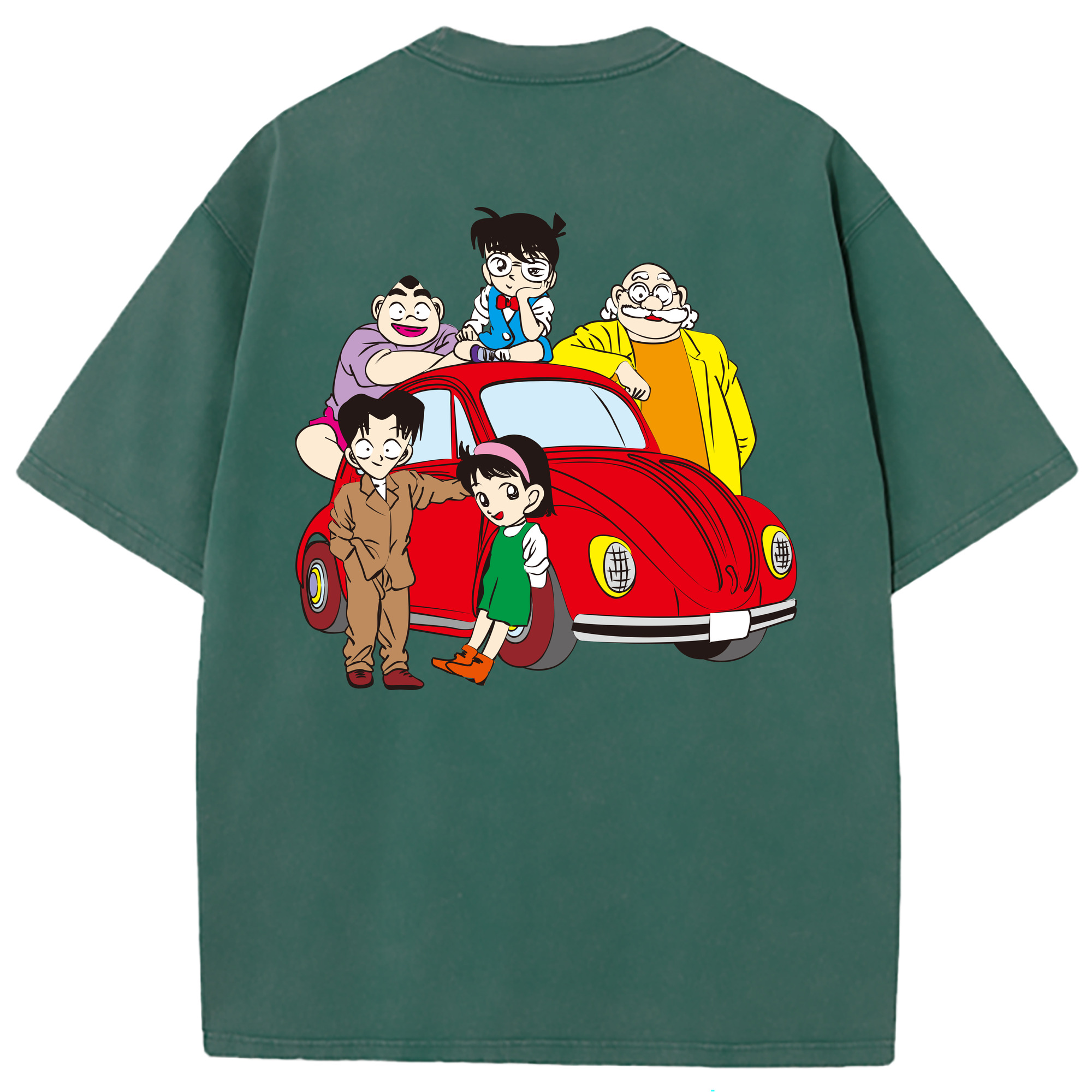 （画像用） 名探偵コナン Detective Conan 綿100% ヴィンテージ風 半袖Tシャツ（背面プリント）